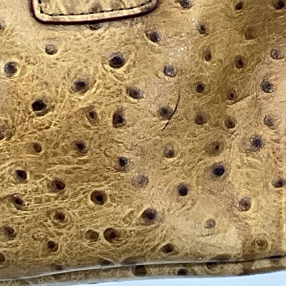 Dooney & Bourke Ostrich Embossed Leather Shoulder Bag With Gold Hardware - Picture 4 of 13